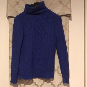 J. Crew blue turtleneck sweater size M.